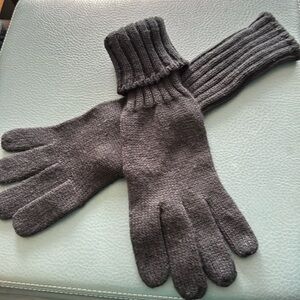 Knit Black Long Cuff Gloves